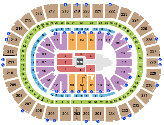 PPG Paints Arena WWE Seating Chart