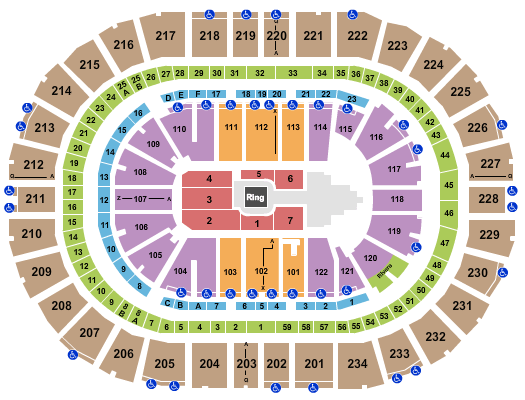 PPG Paints Arena WWE Seating Chart